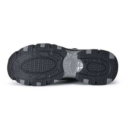 Breathable Rotary Buckle S1P Safety Trainers, Aluminum Alloy Toe & Slip Resistant L-7601 Navy