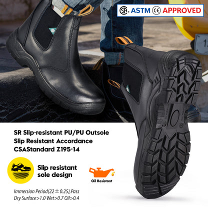 Botas de trabajo con punta de acero SAFETOE Antler BK CSA para hombre y mujer