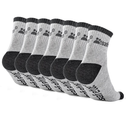 7-Pack Safetoe Moisture Control Cushioned Work Crew Socks