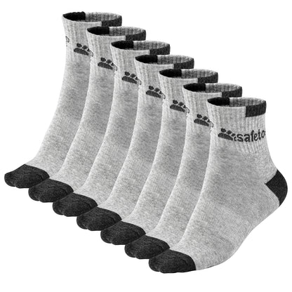 7-Pack Safetoe Moisture Control Cushioned Work Crew Socks