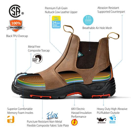 SAFETOE Antler NB Composite Toe Work Boots CSA Safety Boots