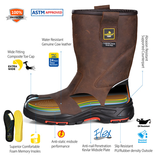 Safetoe Welding Safety Boots Composite Toe Work Boots（H-9437）