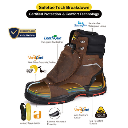 Ölbeständige Arbeitsstiefel Schweißen Hochwertig H-9552 Mittelfuß