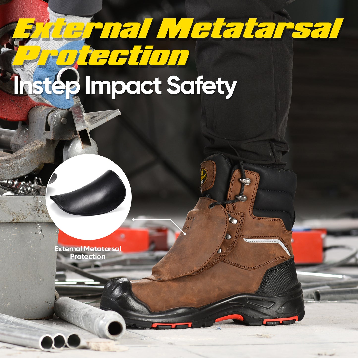Ölbeständige Arbeitsstiefel Schweißen Hochwertig H-9552 Mittelfuß