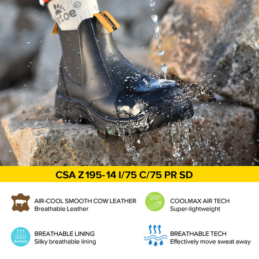 SAFETOE Antler BK CSA Steel Toe Work Boots for Men & Women