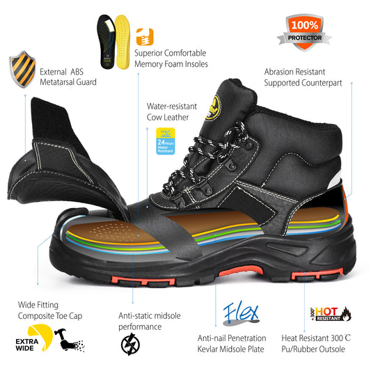 Safetoe Welding Safety Boots Composite Toe Work Boots（M-8387MP）