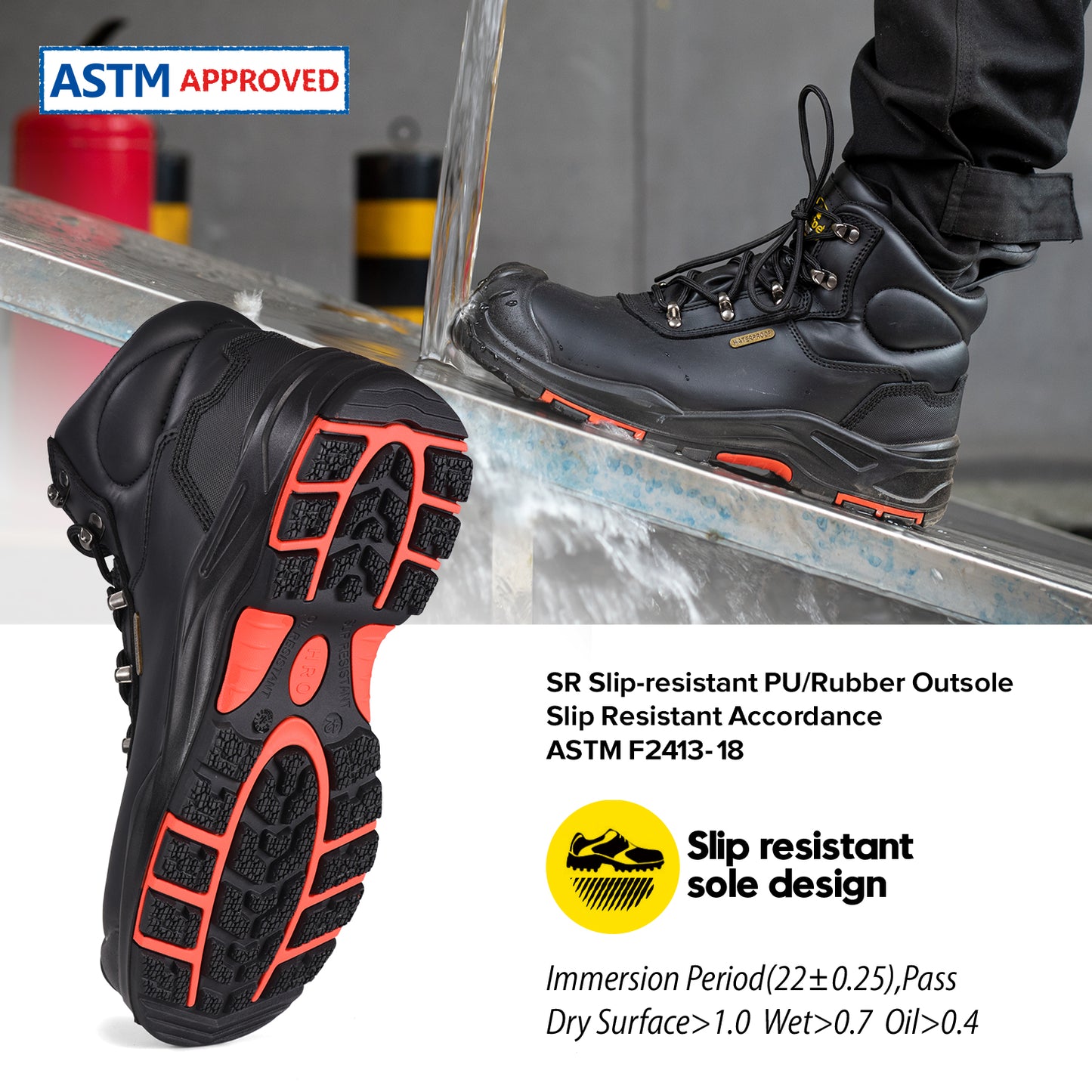 Zapatos ortopédicos Safetoe, zapatos de seguridad con puntera compuesta 