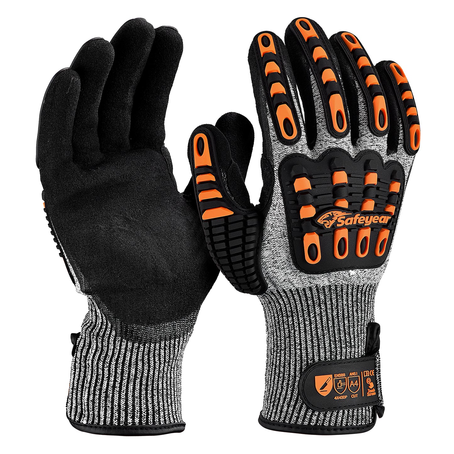 Guantes de trabajo mecánico resistentes a cortes SAFEYEAR FL-HDPAOR 
