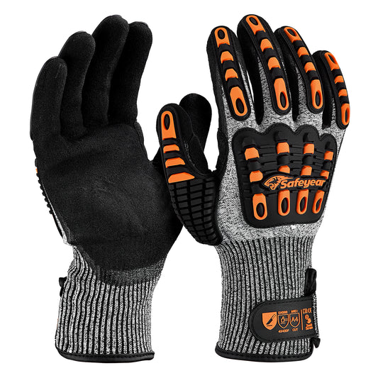 Guantes de trabajo mecánico resistentes a cortes SAFEYEAR FL-HDPAOR 
