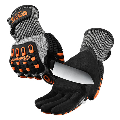 Guantes de trabajo mecánico resistentes a cortes SAFEYEAR FL-HDPAOR 