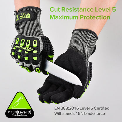 Guantes de seguridad mecánicos de Kevlar resistentes a cortes SAFEYEAR FL-HDPAYE 