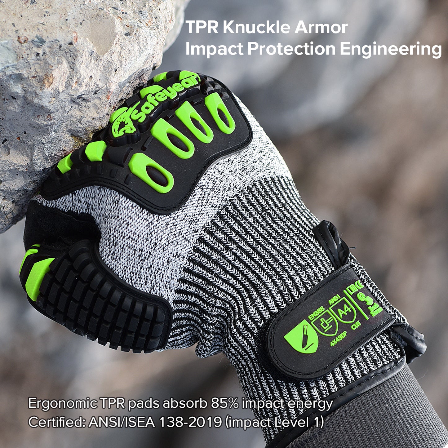 Guantes de seguridad mecánicos de Kevlar resistentes a cortes SAFEYEAR FL-HDPAYE 