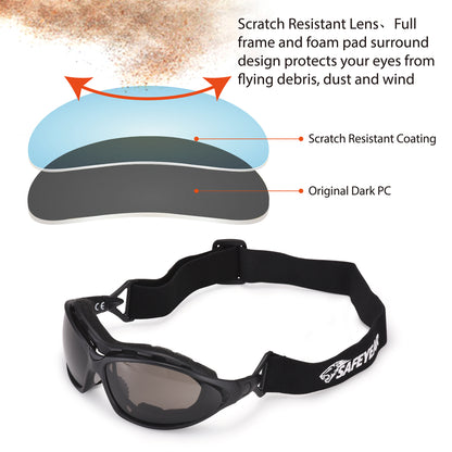 SAFEYEAR Safety Sunglasses - UV400 Tinted Lens, Free Head Strap Included（Year）