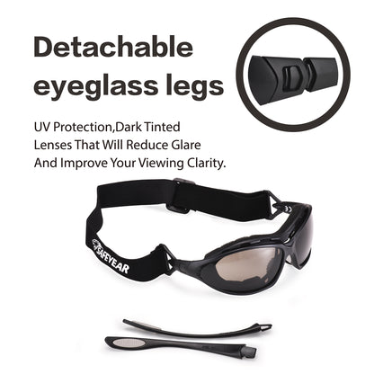 SAFEYEAR Safety Sunglasses - UV400 Tinted Lens, Free Head Strap Included（Year）