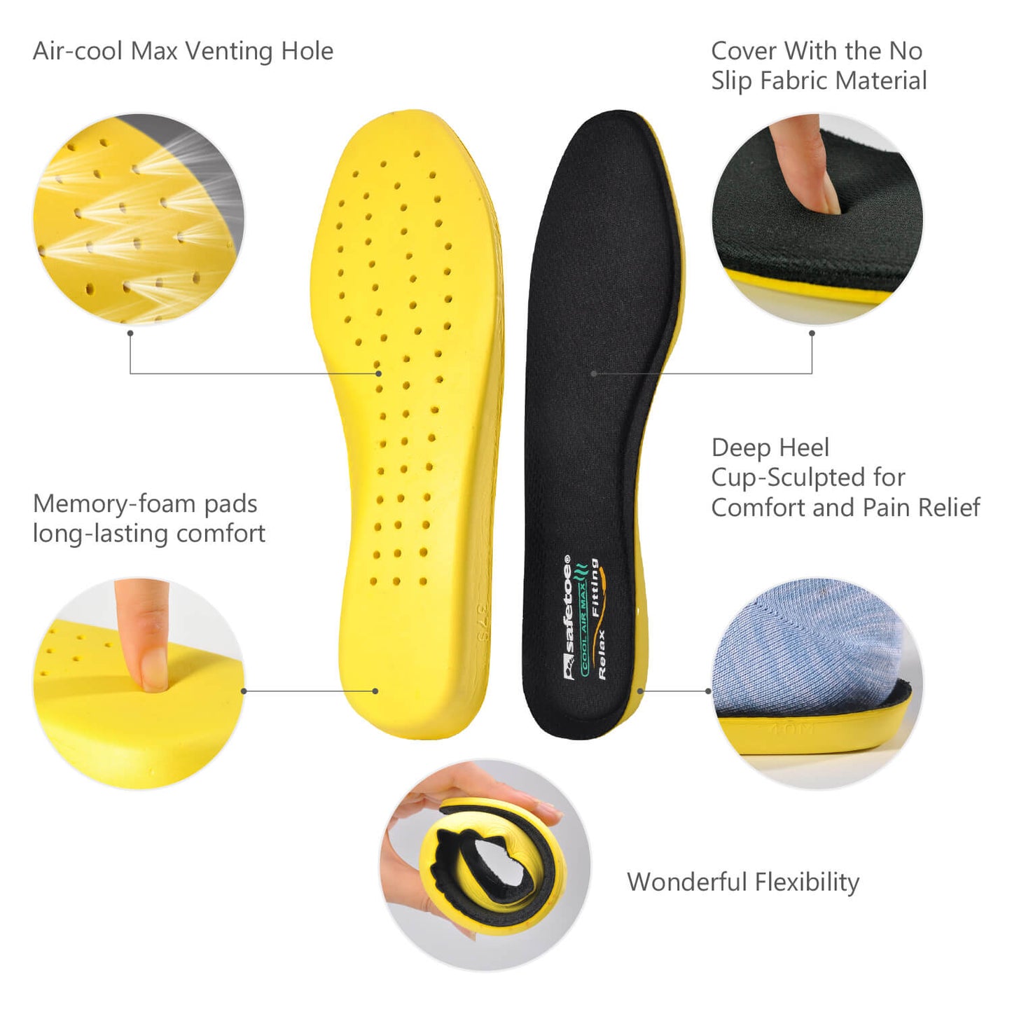 Safetoe Memory Foam Insoles