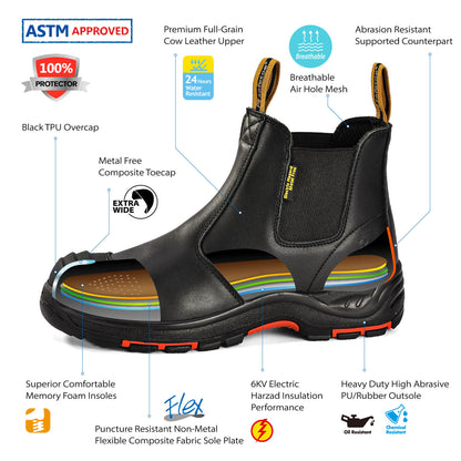 Antler NBK Black Work Boots