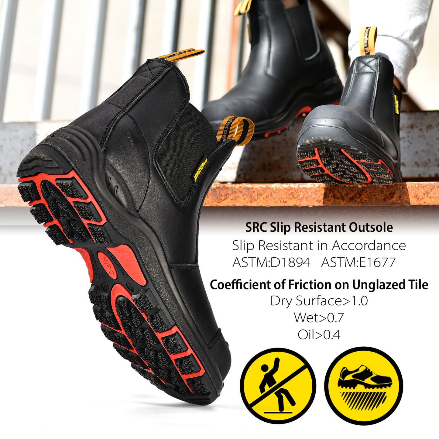Antler NBK Black Work Boots