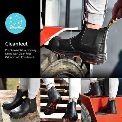 Antler NBK Black Work Boots